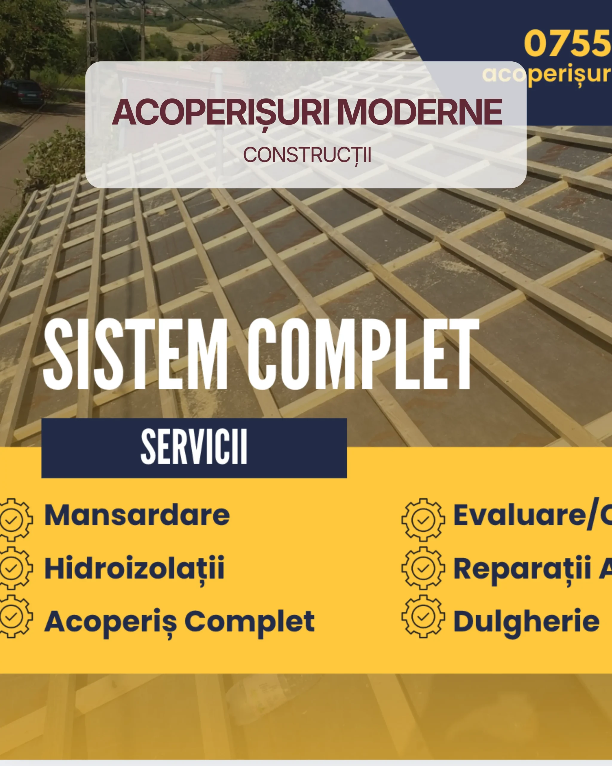 proiect domeniul servicii, servicii acoperisuri, acoperisuri moderne